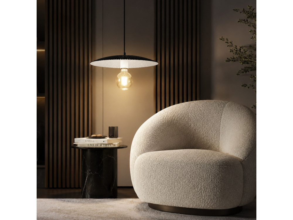 Lampada a sospensione in metallo "Soleil" - 39 x 39 cm - Nero