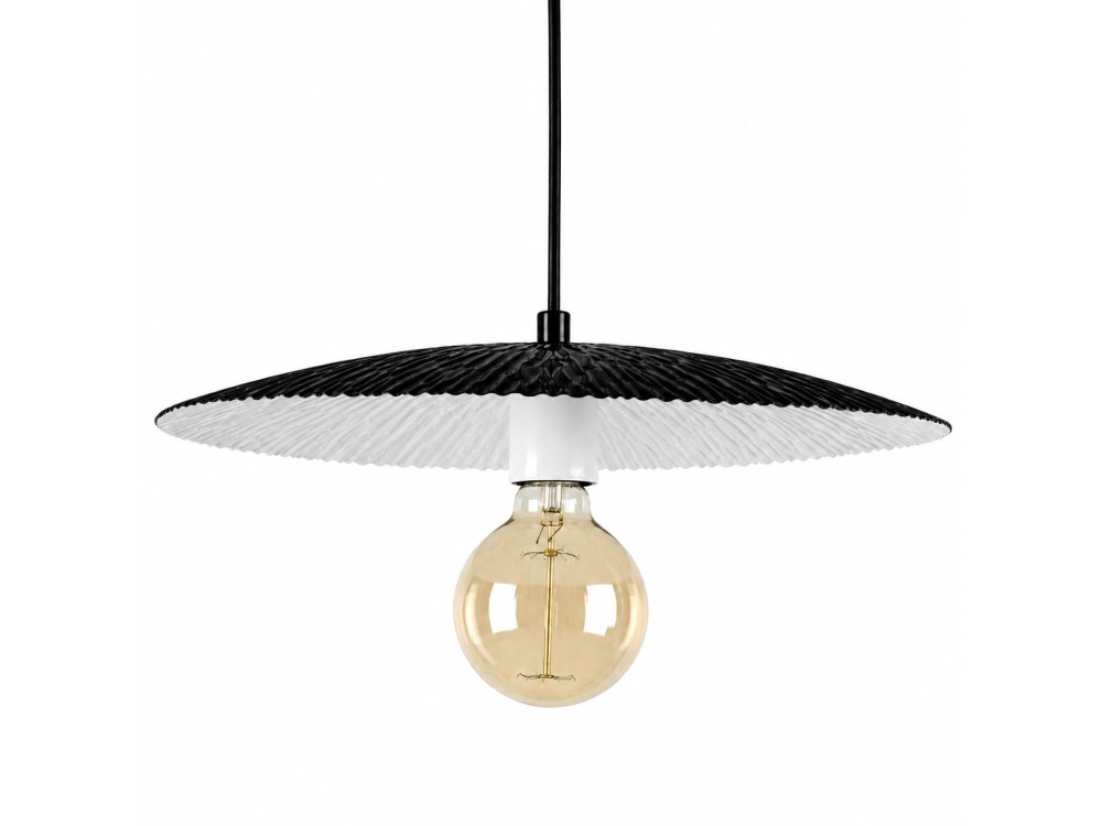 Lampada a sospensione in metallo "Soleil" - 39 x 39 cm - Nero