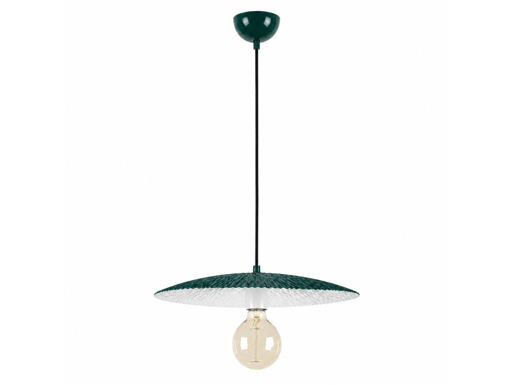 Lampada a sospensione in metallo "Soleil" - 39 x 39 cm - Verde scuro