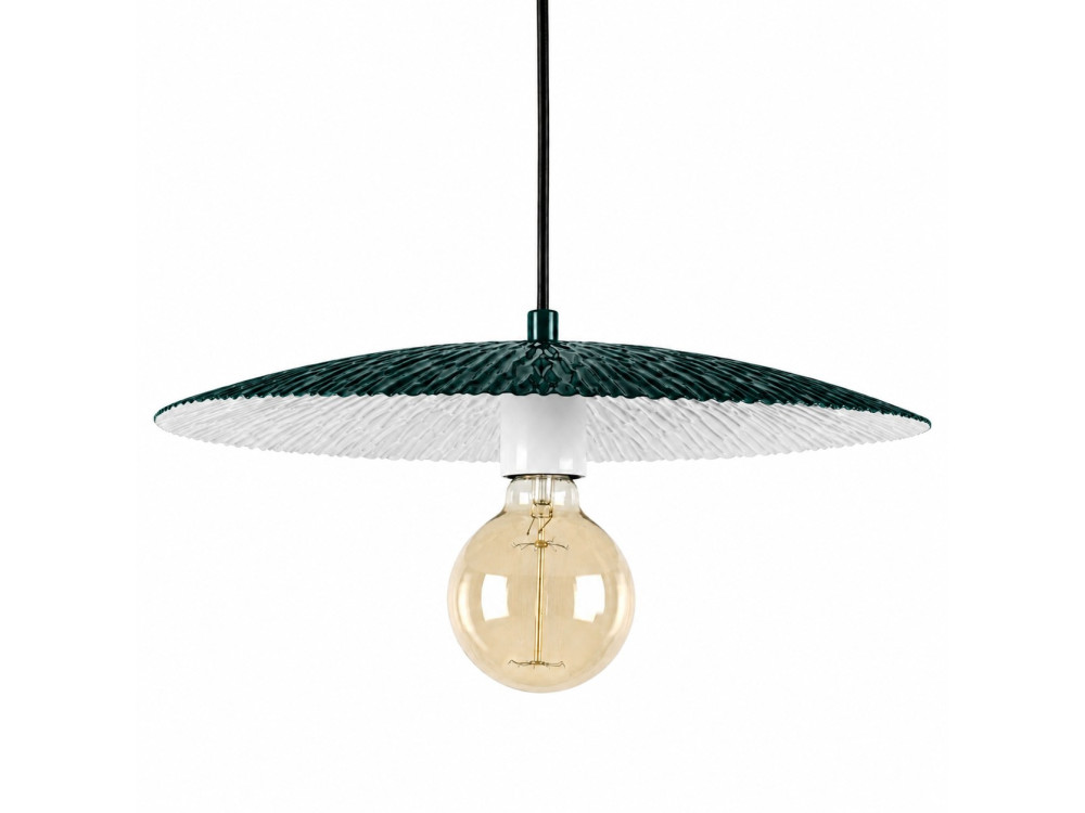 Lampada a sospensione in metallo "Soleil" - 39 x 39 cm - Verde scuro