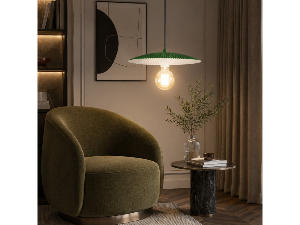 Lampada a sospensione in metallo "Soleil" - 39 x 39 cm - Verde chiaro