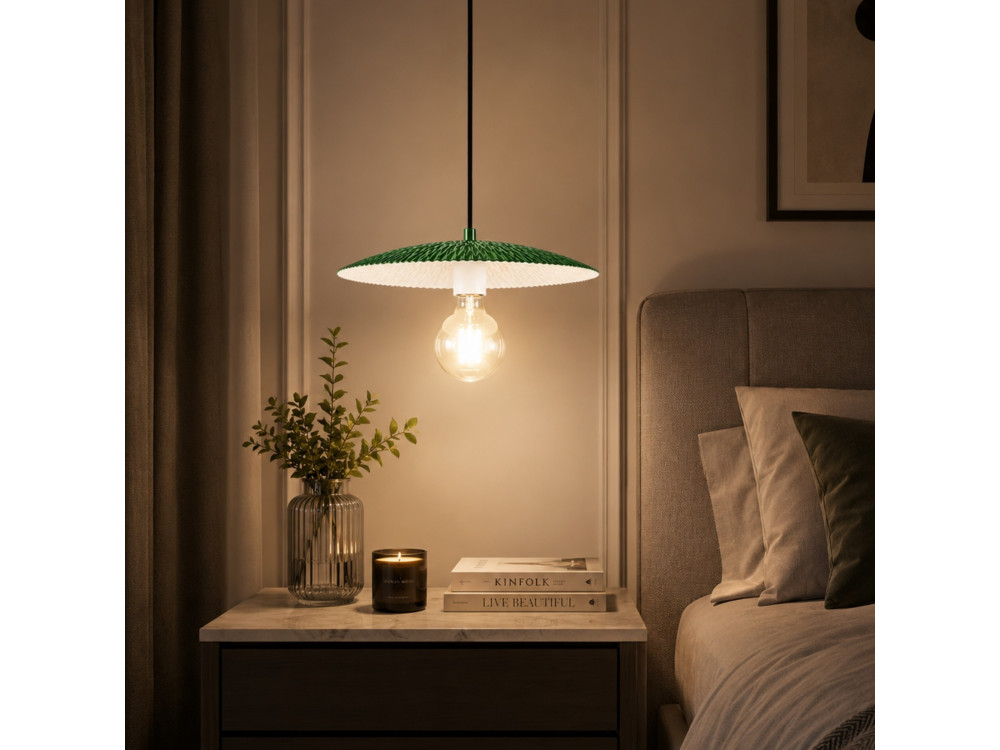 Lampada a sospensione in metallo "Soleil" - 39 x 39 cm - Verde chiaro