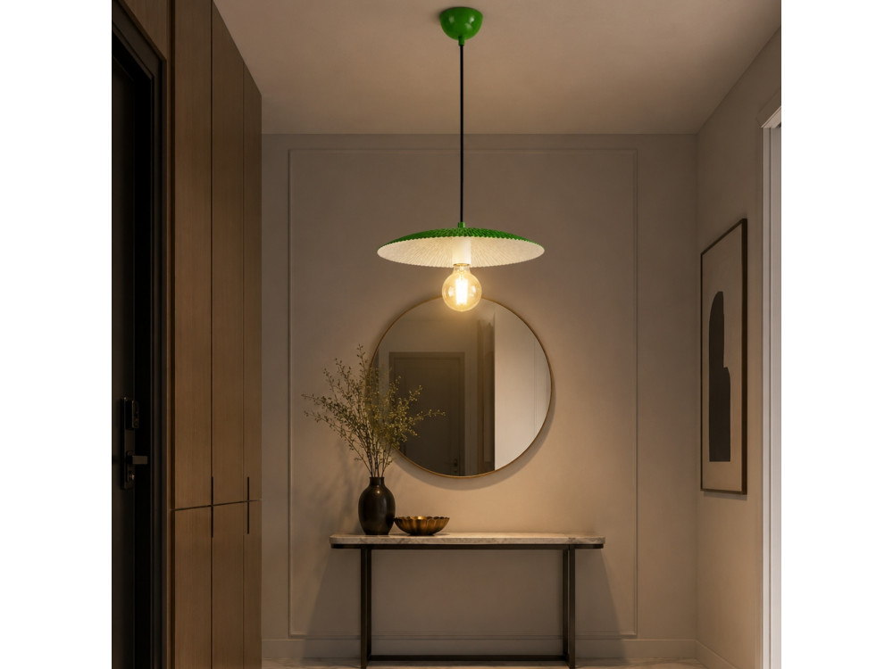 Lampada a sospensione in metallo "Soleil" - 39 x 39 cm - Verde chiaro