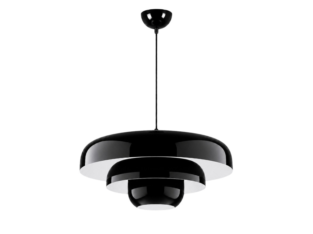 Lampada a sospensione in metallo "Layer" - 43 x 43 cm - Nero