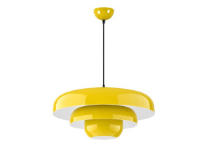 Lampada a sospensione in metallo "Layer" - 43 x 43 cm - Giallo