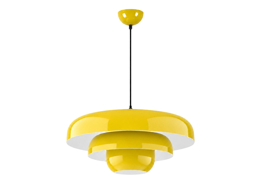 Lampada a sospensione in metallo "Layer" - 43 x 43 cm - Giallo