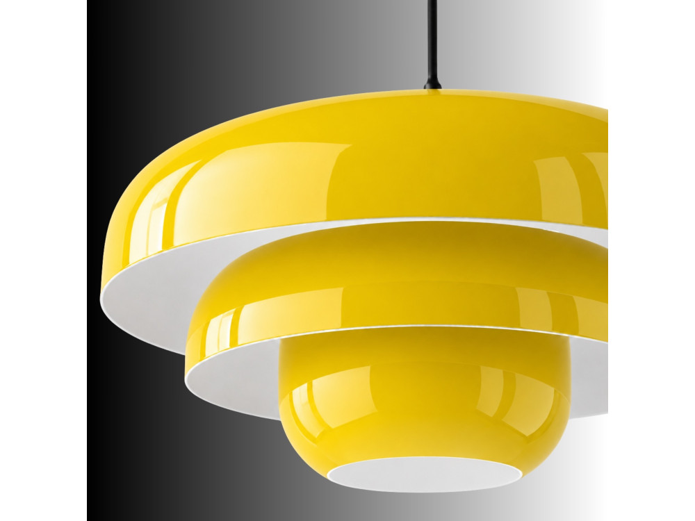 Lampada a sospensione in metallo "Layer" - 43 x 43 cm - Giallo
