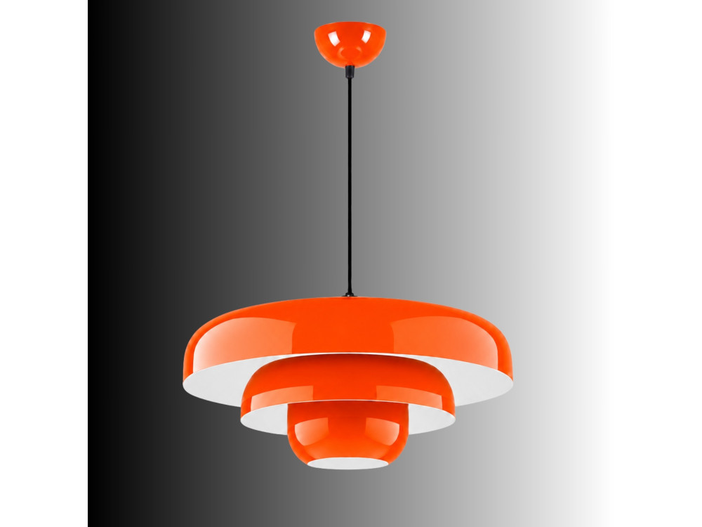 Lampada a sospensione in metallo "Layer" - 43 x 43 cm - Arancione