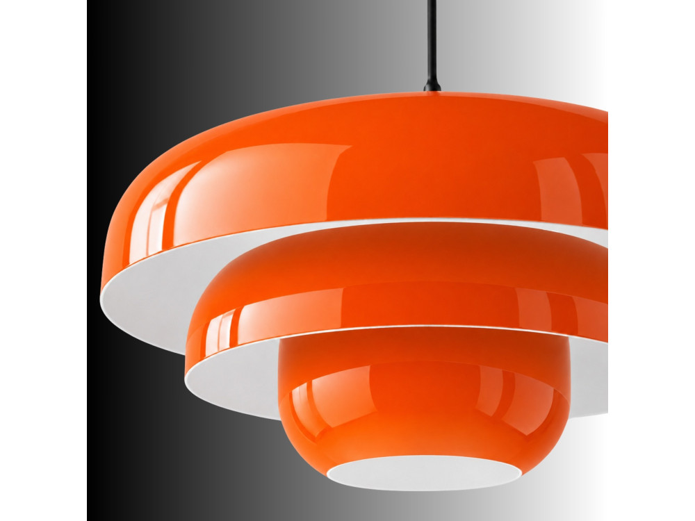 Lampada a sospensione in metallo "Layer" - 43 x 43 cm - Arancione