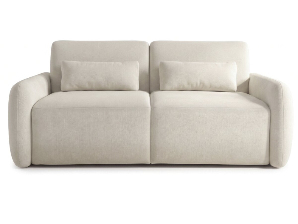 Divano letto trasformabile “Aurelie” - Materasso da 18 cm - Larghezza letto 140 cm - 3 posti - Beige
