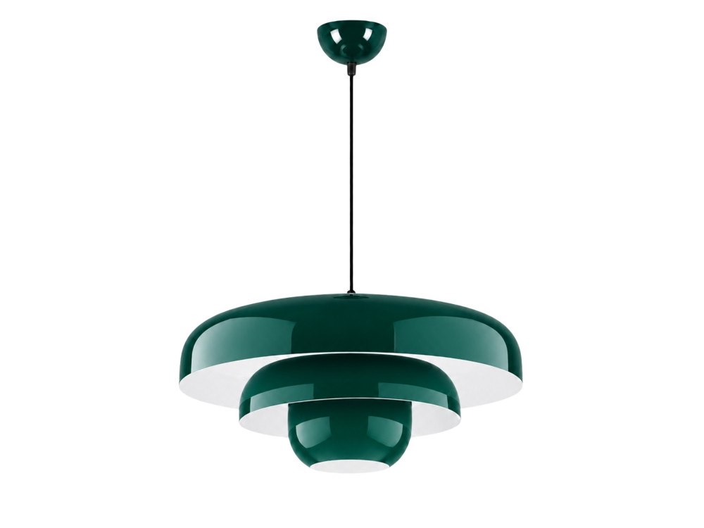 Lampada a sospensione in metallo "Layer" - 43 x 43 cm - Verde scuro