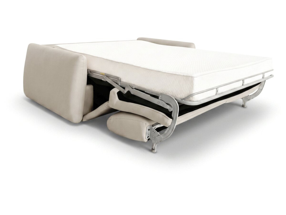 Divano letto trasformabile “Aurelie” - Materasso da 18 cm - Larghezza letto 140 cm - 3 posti - Beige