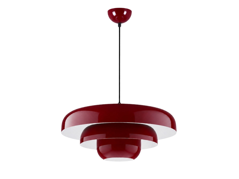 Lampada a sospensione in metallo "Layer" - 43 x 43 cm - Bordeaux