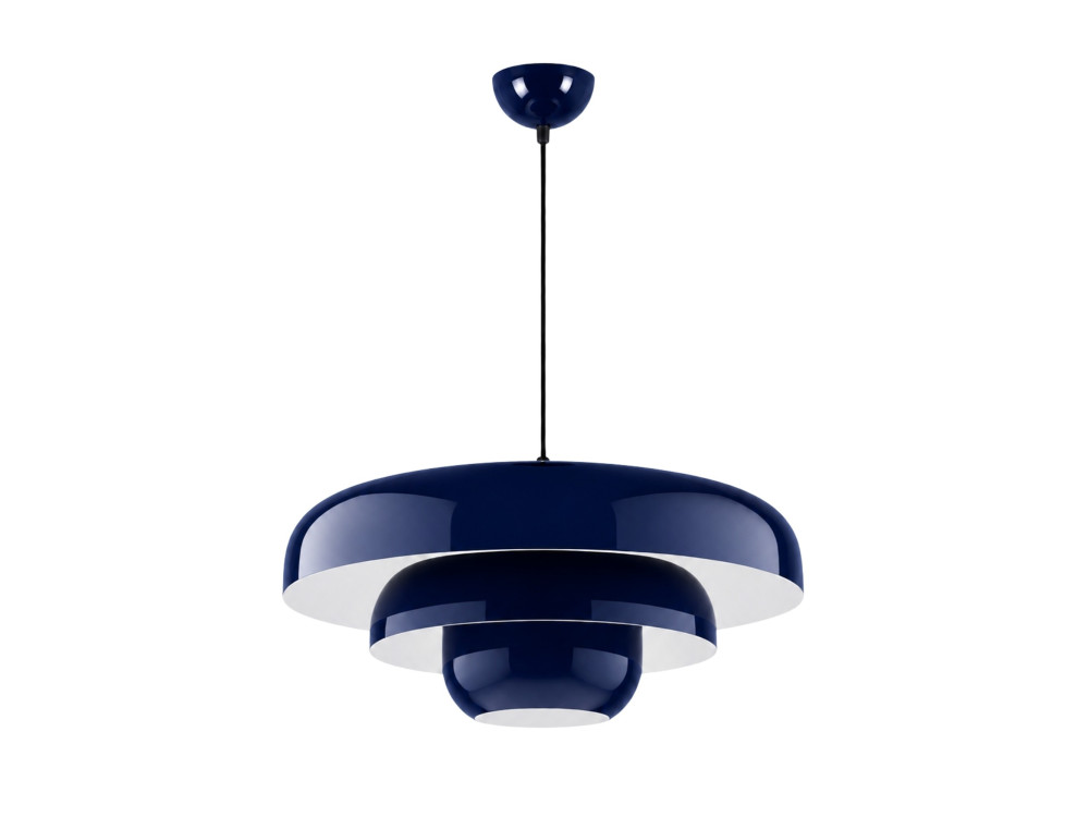 Lampada a sospensione in metallo "Layer" - 43 x 43 cm - Blu marino