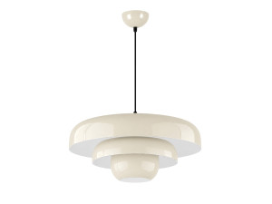 Lampada a sospensione in metallo "Layer" - 43 x 43 cm - Beige