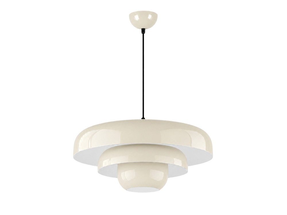 Lampada a sospensione in metallo "Layer" - 43 x 43 cm - Beige
