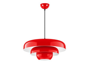 Lampada a sospensione in metallo "Layer" - 43 x 43 cm - Rosso