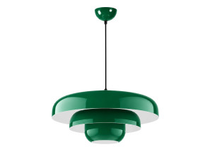 Lampada a sospensione in metallo "Layer" - 43 x 43 cm - Verde scuro