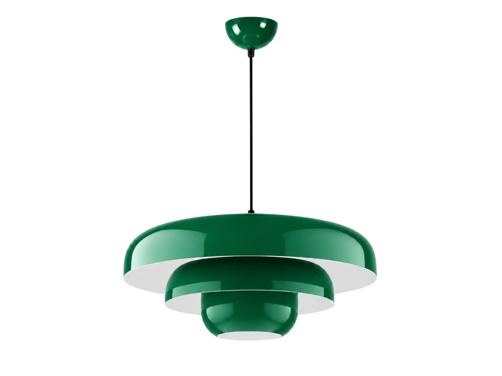 Lampada a sospensione in metallo "Layer" - 43 x 43 cm - Verde scuro