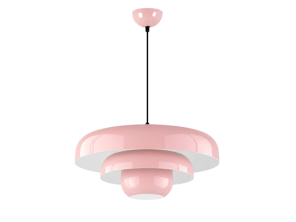 Lampada a sospensione in metallo "Layer" - 43 x 43 cm - Rosa