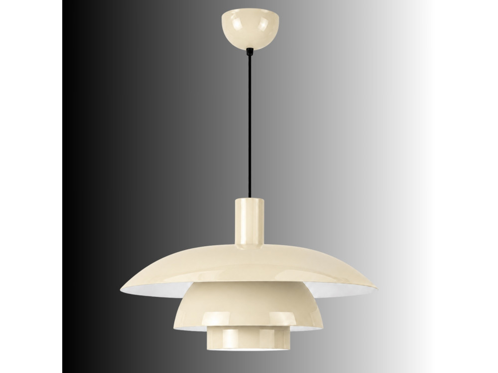 Lampada a sospensione in metallo "Layer" - 45 x 45 cm - Beige