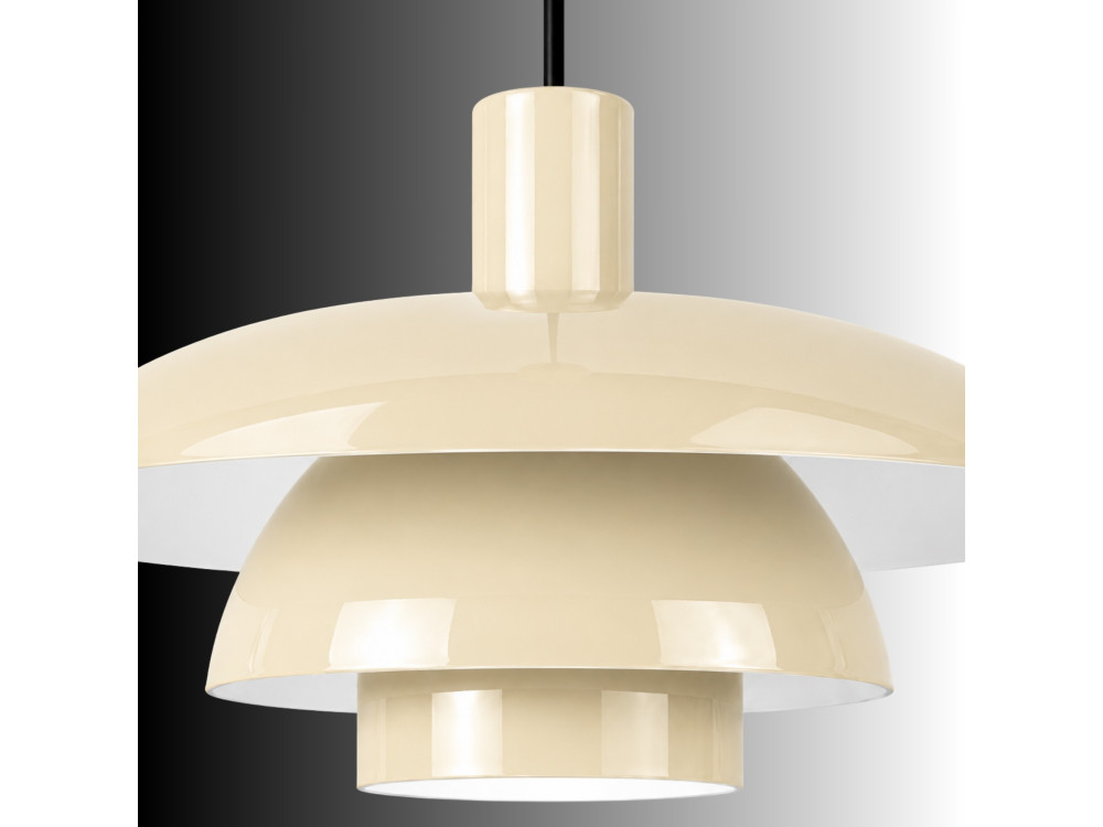 Lampada a sospensione in metallo "Layer" - 45 x 45 cm - Beige