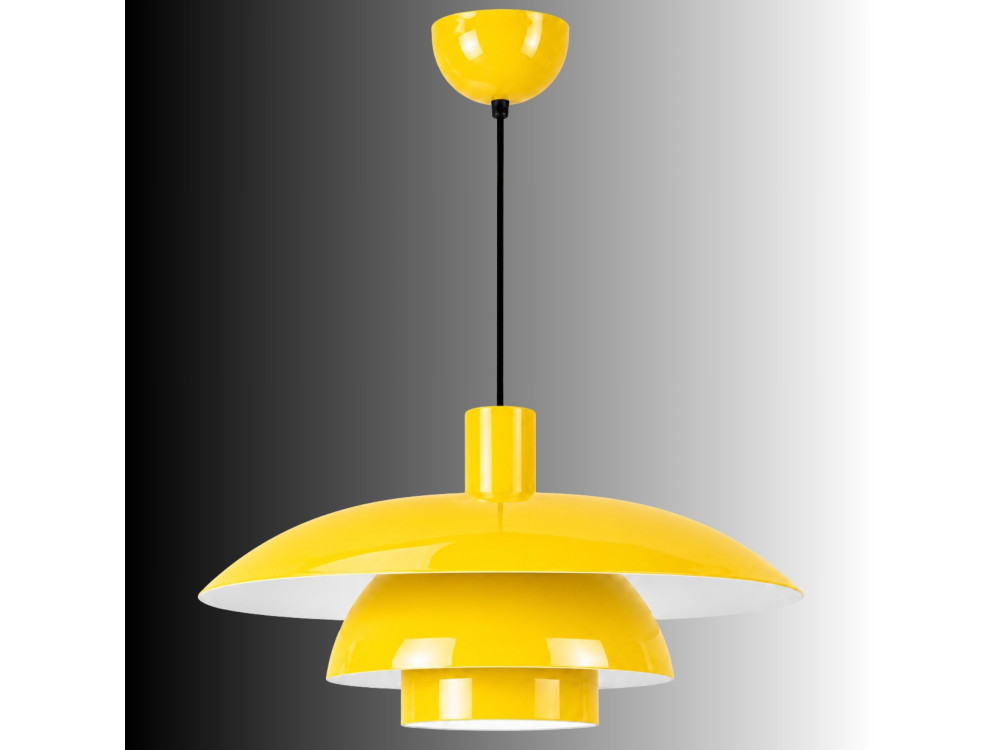 Lampada a sospensione in metallo "Layer" - 45 x 45 cm - Giallo