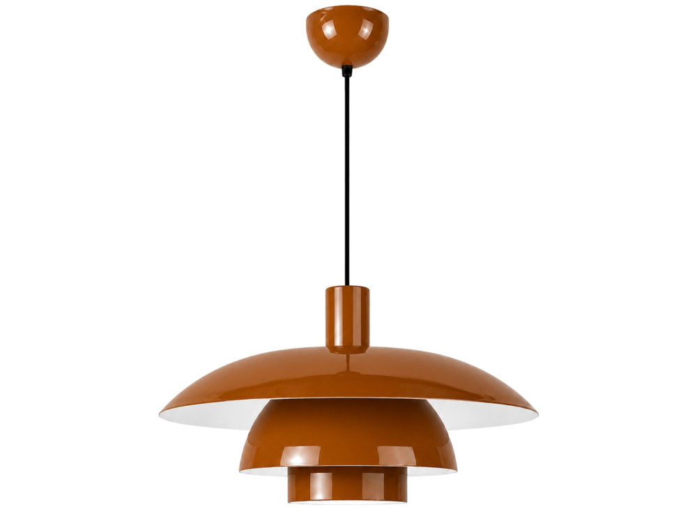 Lampada a sospensione in metallo "Layer" - 45 x 45 cm - Marrone