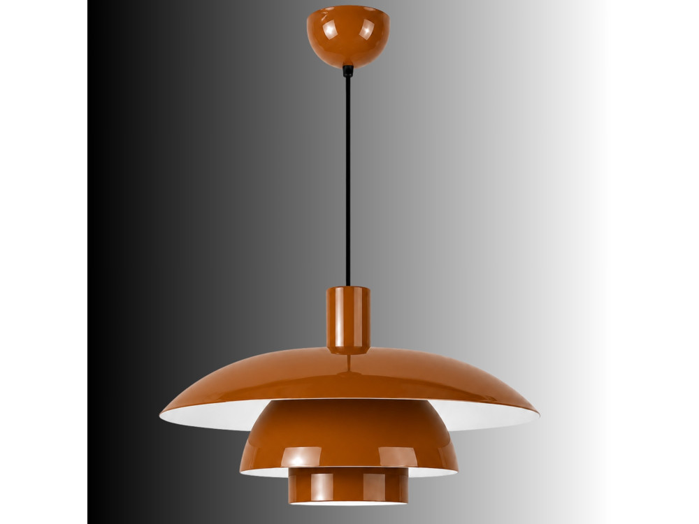 Lampada a sospensione in metallo "Layer" - 45 x 45 cm - Marrone