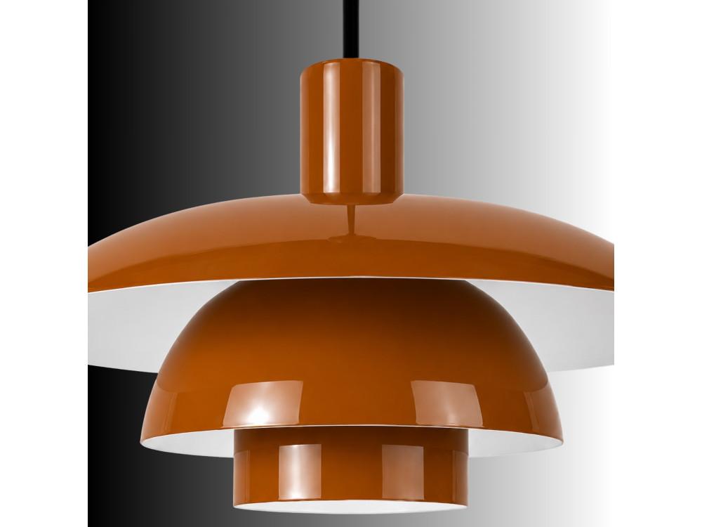 Lampada a sospensione in metallo "Layer" - 45 x 45 cm - Marrone