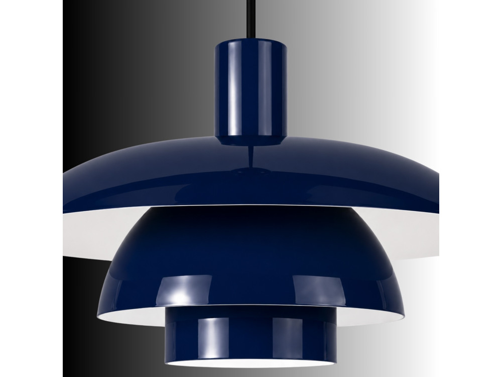 Lampada a sospensione in metallo "Layer" - 45 x 45 cm - Blu marino