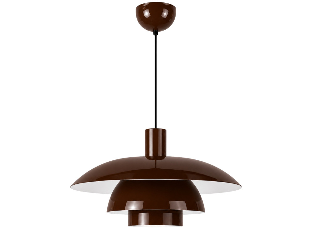 Lampada a sospensione in metallo "Layer" - 45 x 45 cm - Marrone