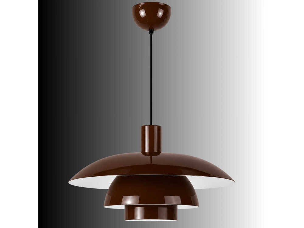 Lampada a sospensione in metallo "Layer" - 45 x 45 cm - Marrone