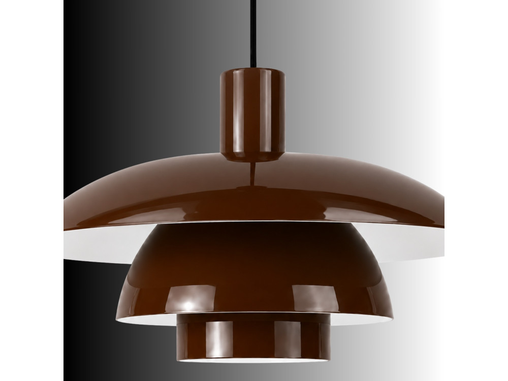 Lampada a sospensione in metallo "Layer" - 45 x 45 cm - Marrone