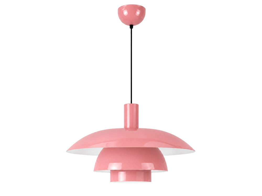 Lampada a sospensione in metallo "Layer" - 45 x 45 cm - Rosa