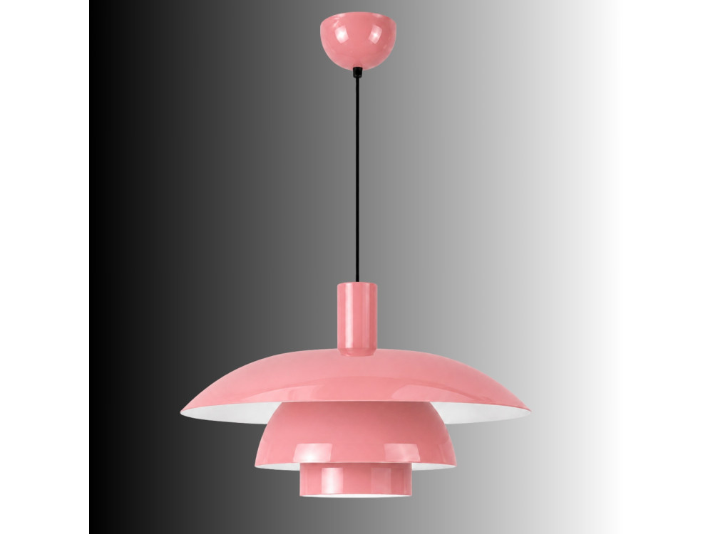 Lampada a sospensione in metallo "Layer" - 45 x 45 cm - Rosa