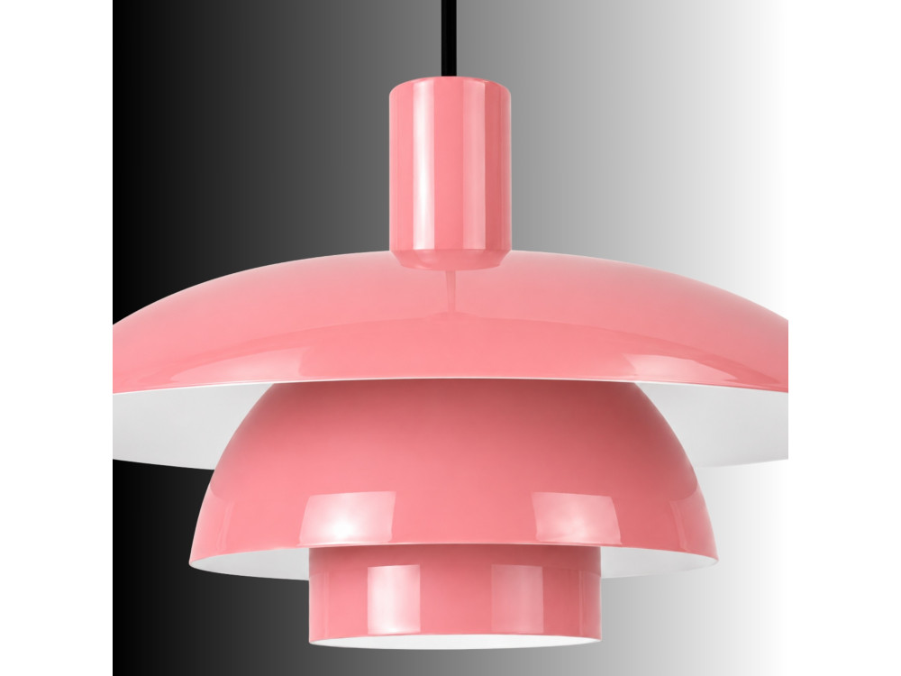 Lampada a sospensione in metallo "Layer" - 45 x 45 cm - Rosa