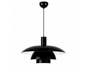 Lampada a sospensione in metallo "Layer" - 45 x 45 cm - Nero