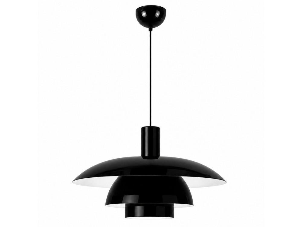 Lampada a sospensione in metallo "Layer" - 45 x 45 cm - Nero