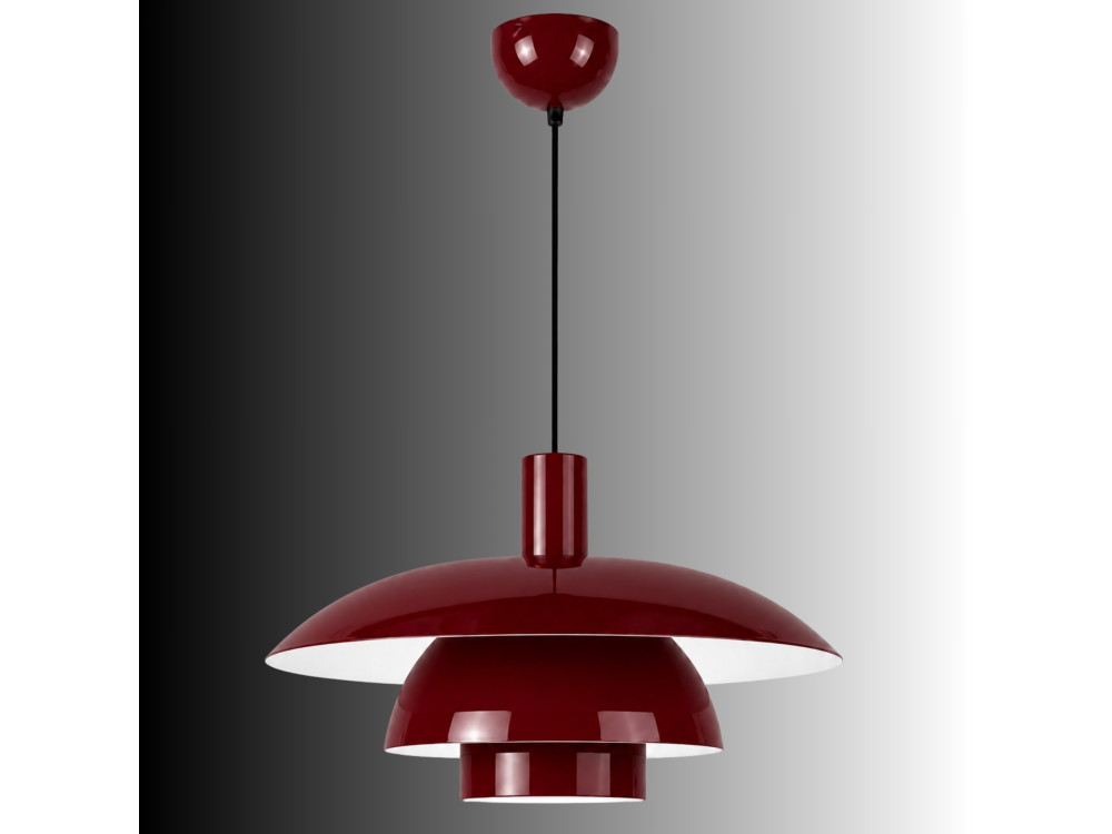 Lampada a sospensione in metallo "Layer" - 45 x 45 cm - Bordeaux