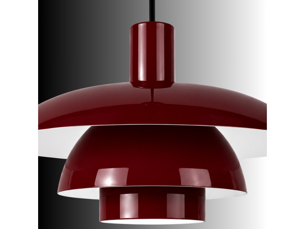 Lampada a sospensione in metallo "Layer" - 45 x 45 cm - Bordeaux