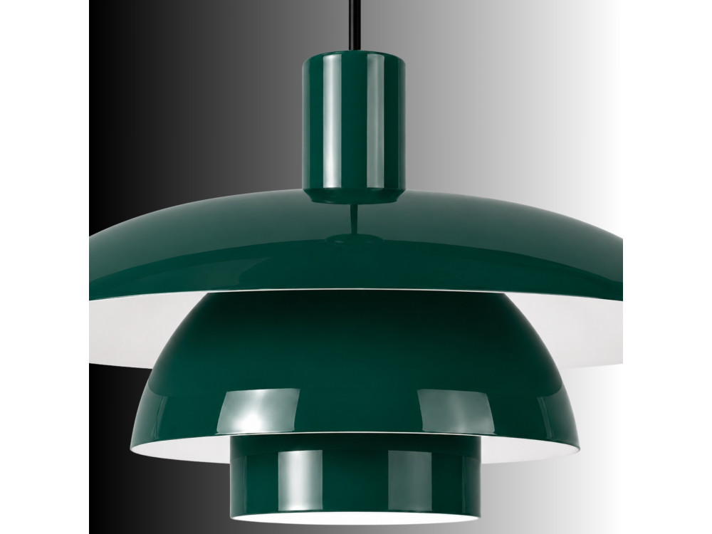 Lampada a sospensione in metallo "Layer" - 45 x 45 cm - Verde scuro