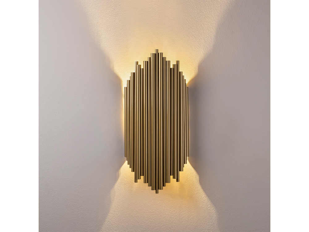 Applique da parete in metallo "Kara" - 18 x 8 cm - Giallo