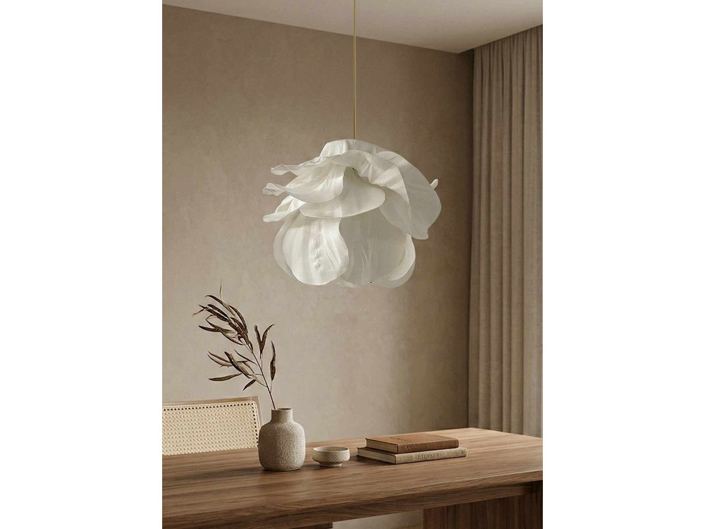 Lampada a sospensione in plastica "MOD0007" - 48 x 48 cm - Bianco