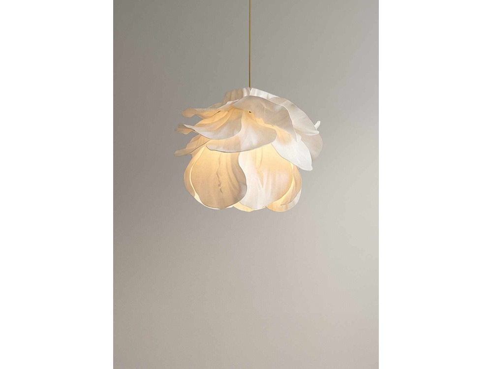 Lampada a sospensione in plastica "MOD0007" - 48 x 48 cm - Bianco