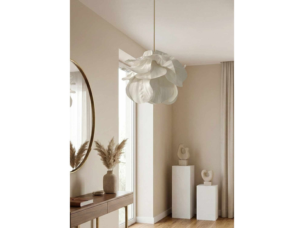 Lampada a sospensione in plastica "MOD0007" - 48 x 48 cm - Bianco