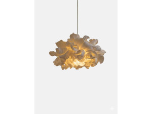 Lampada a sospensione in plastica "MOD0018" - 48 x 48 cm - Crema