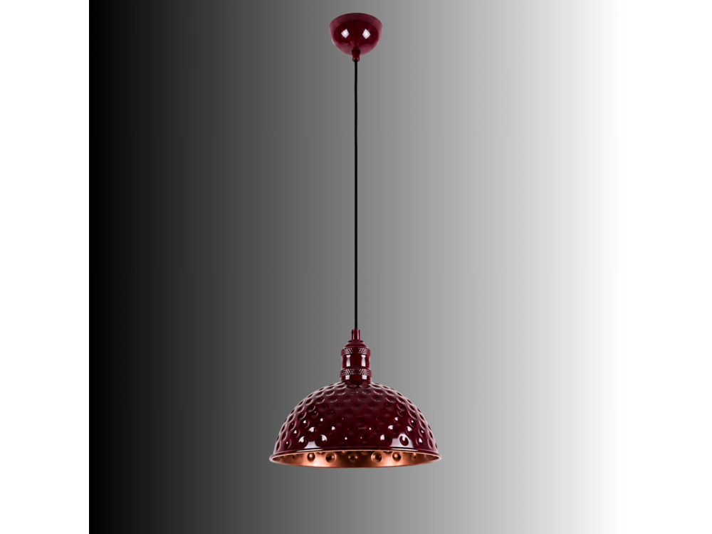 Lampada a sospensione in metallo "Echo" - 26 x 26 cm - Bordeaux