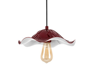 Lampada a sospensione in metallo "Liana" - 29 x 29 cm - Bordeaux