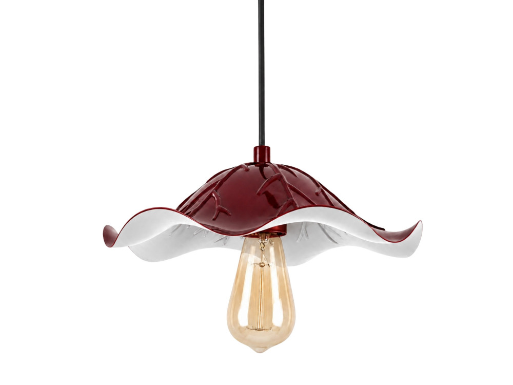Lampada a sospensione in metallo "Liana" - 29 x 29 cm - Bordeaux